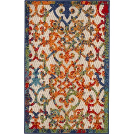 Palacedesigns 3 x 4 ft. Rainbow Colored Indoor & Outdoor Area Rug PA3665980
